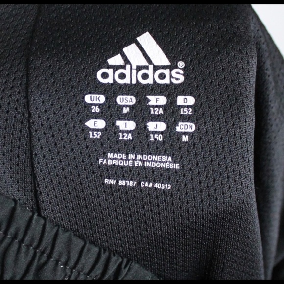 🎀3/$30 Adidas Black Splash Pants Size Medium - Picture 2 of 2